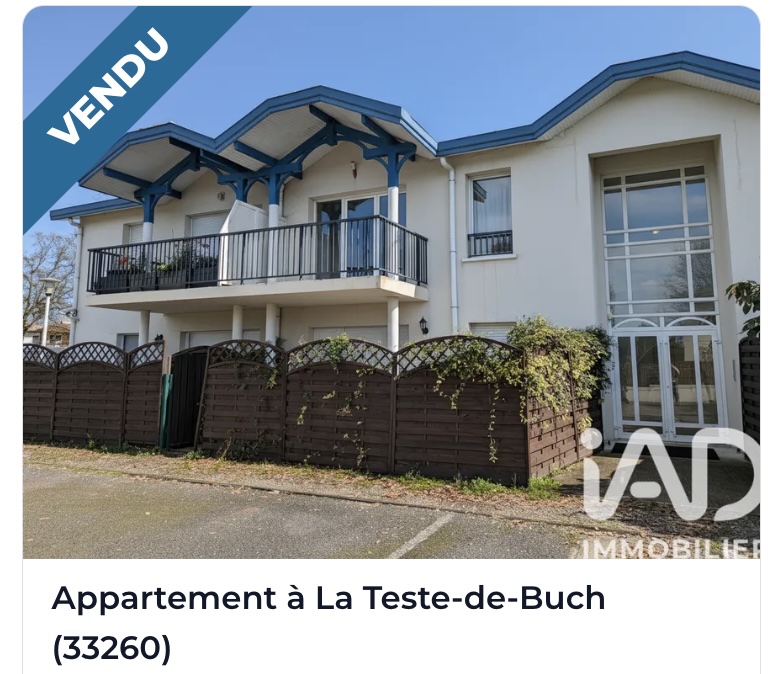 Appartement vendu à La Teste-de-Buch dans une petite résidence